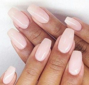 Classic Mid-Length Pastel Pink Nails