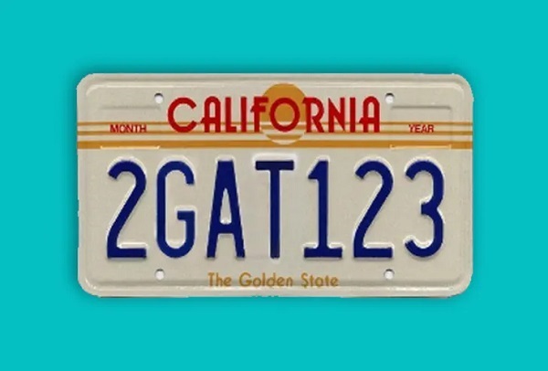The 2GAT123 License Plate. Cool Movie Props to Make