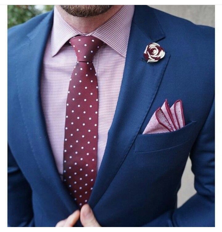 Pink Shirt and Red Tie Color Combination. Men's Summer Dress Shirts