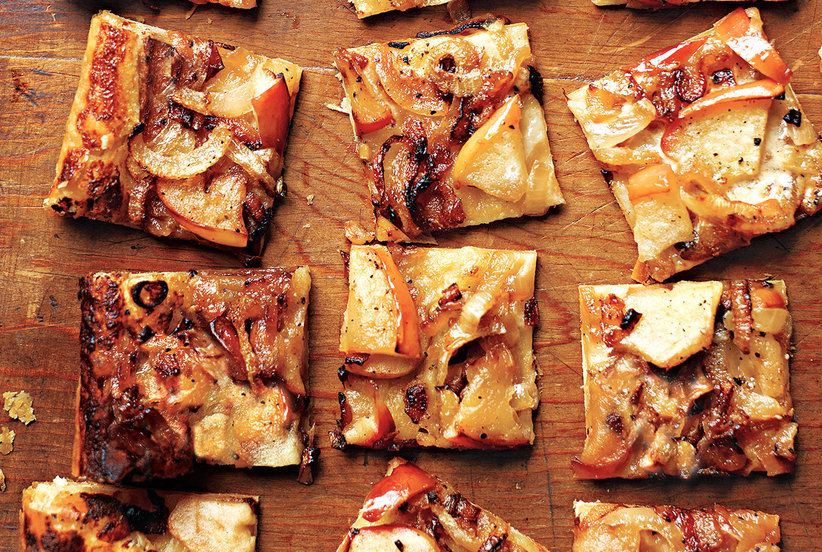 Caramelized Onion Tarts with Apples