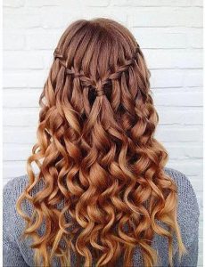 Interlocked golden brown curls