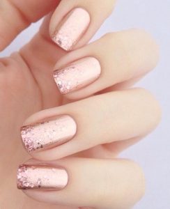 Monochromatic Pink Glitter Nail Design