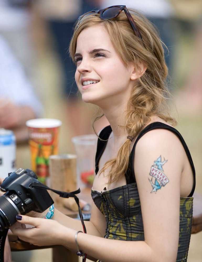 Emma Watson tattoo. Celebrities with Cool Tattoos 